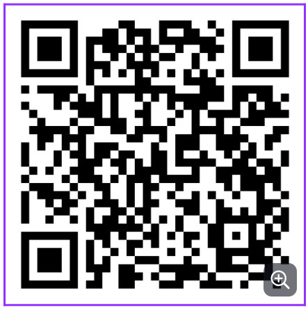 QR code for Tech-Talk app on an iPhone